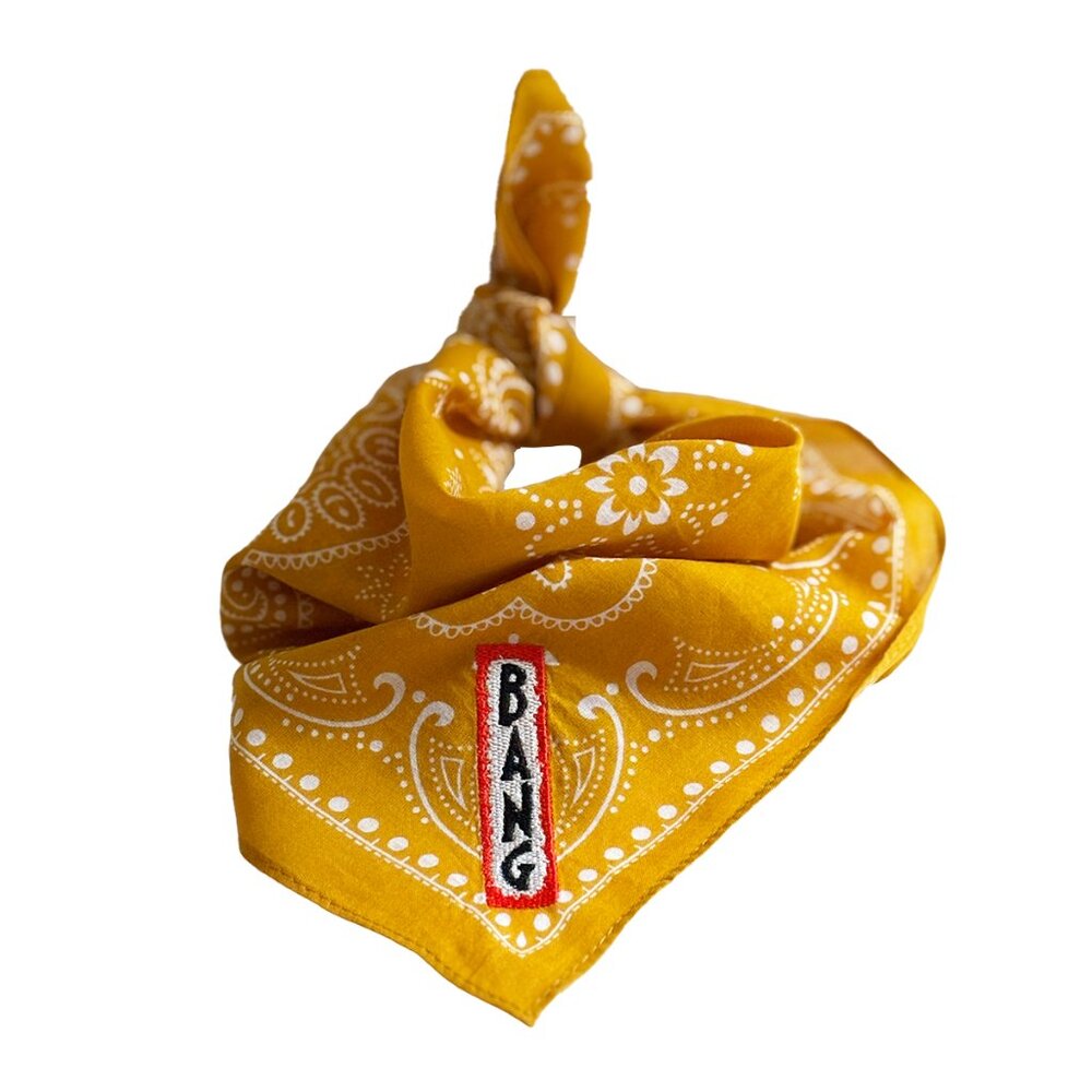 Embroidered BANG Western Star Bandana | Yellow | Tribute to Bey